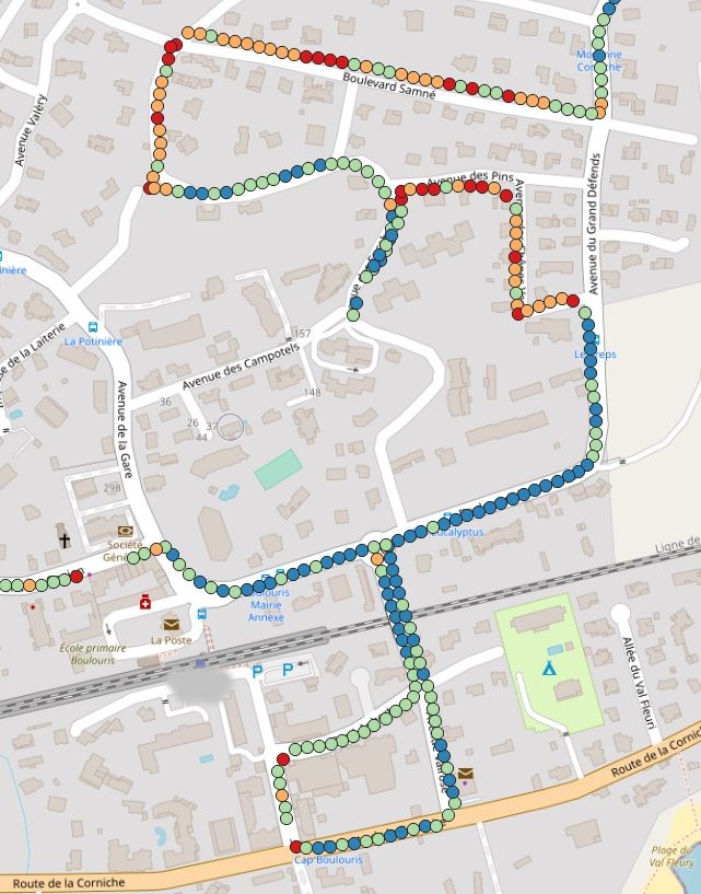maps of the defects of the roads